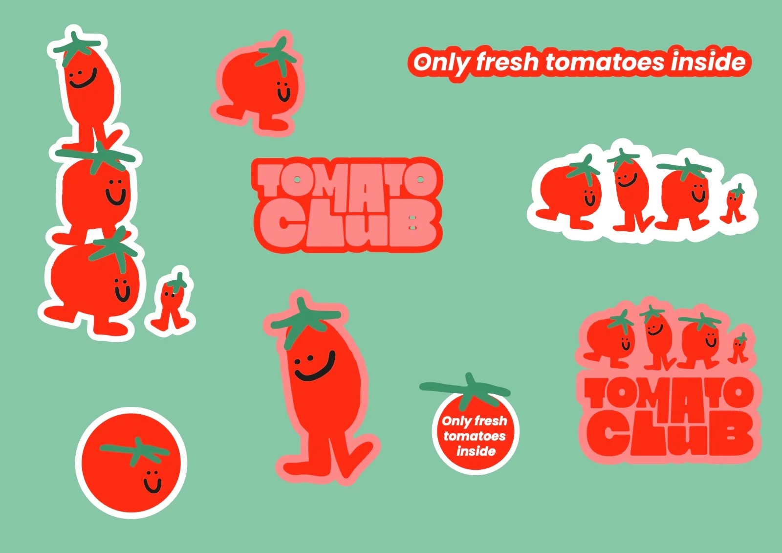La planche de stickers Tomato Club