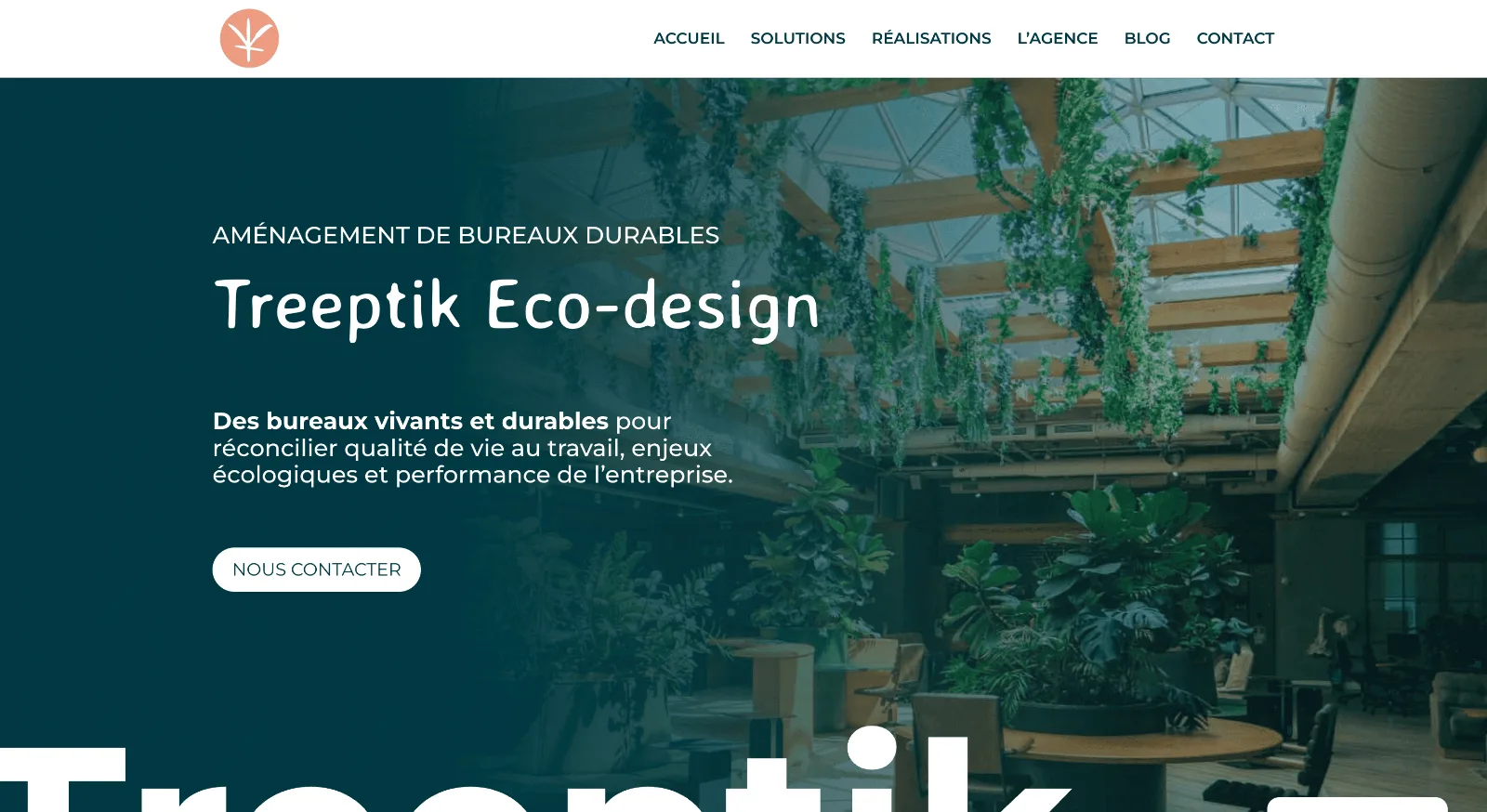 Ancien site Treeptik, avant refonte par Percer