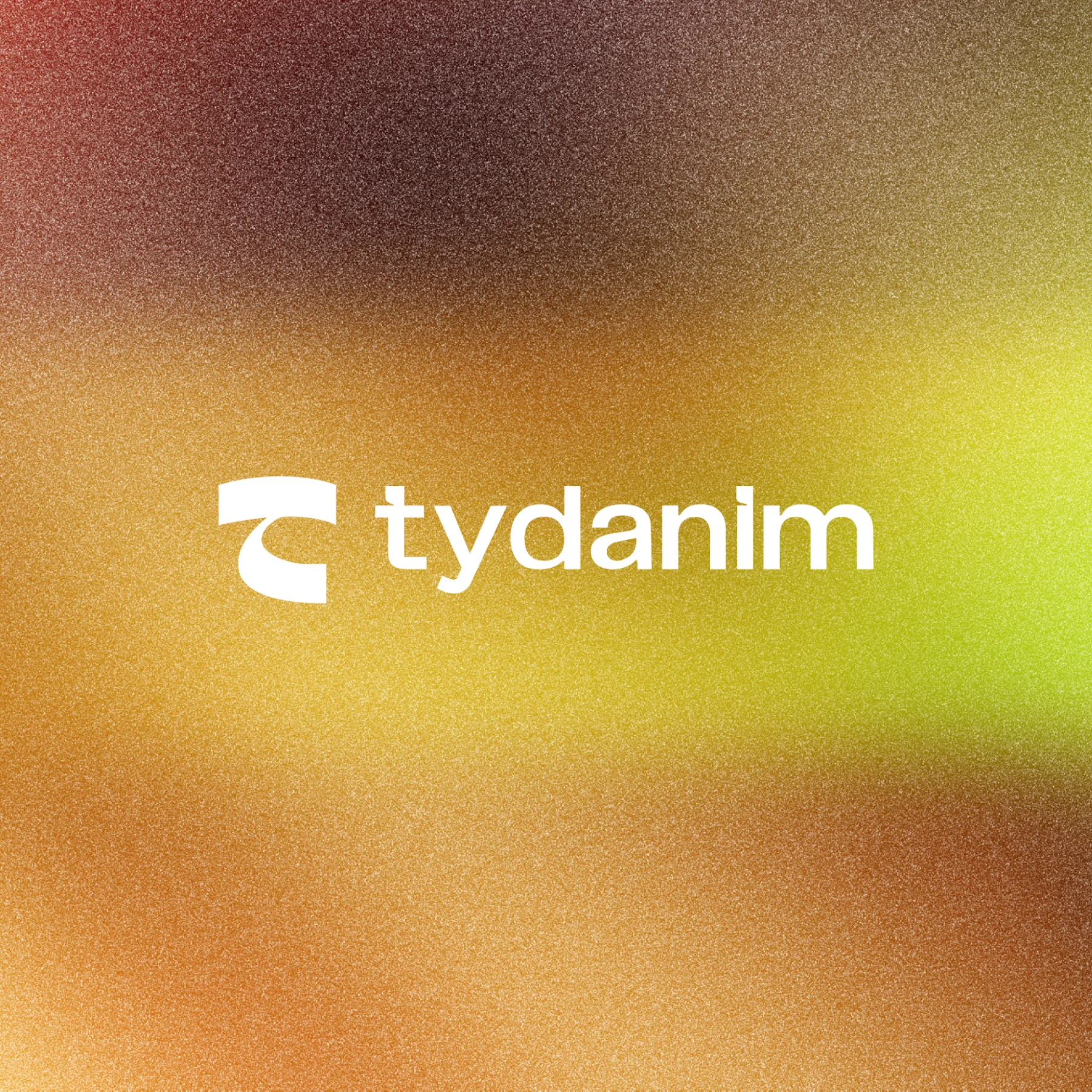 Le logo Tydanim sur un dégradé or
