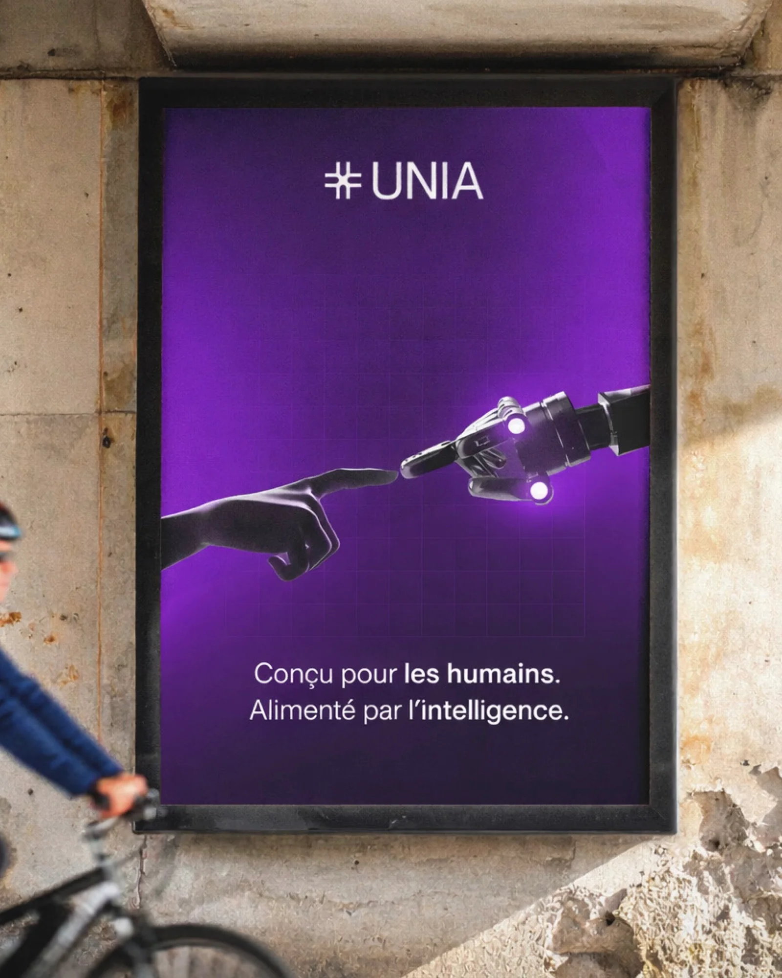 Une affiche Unia dans la rue