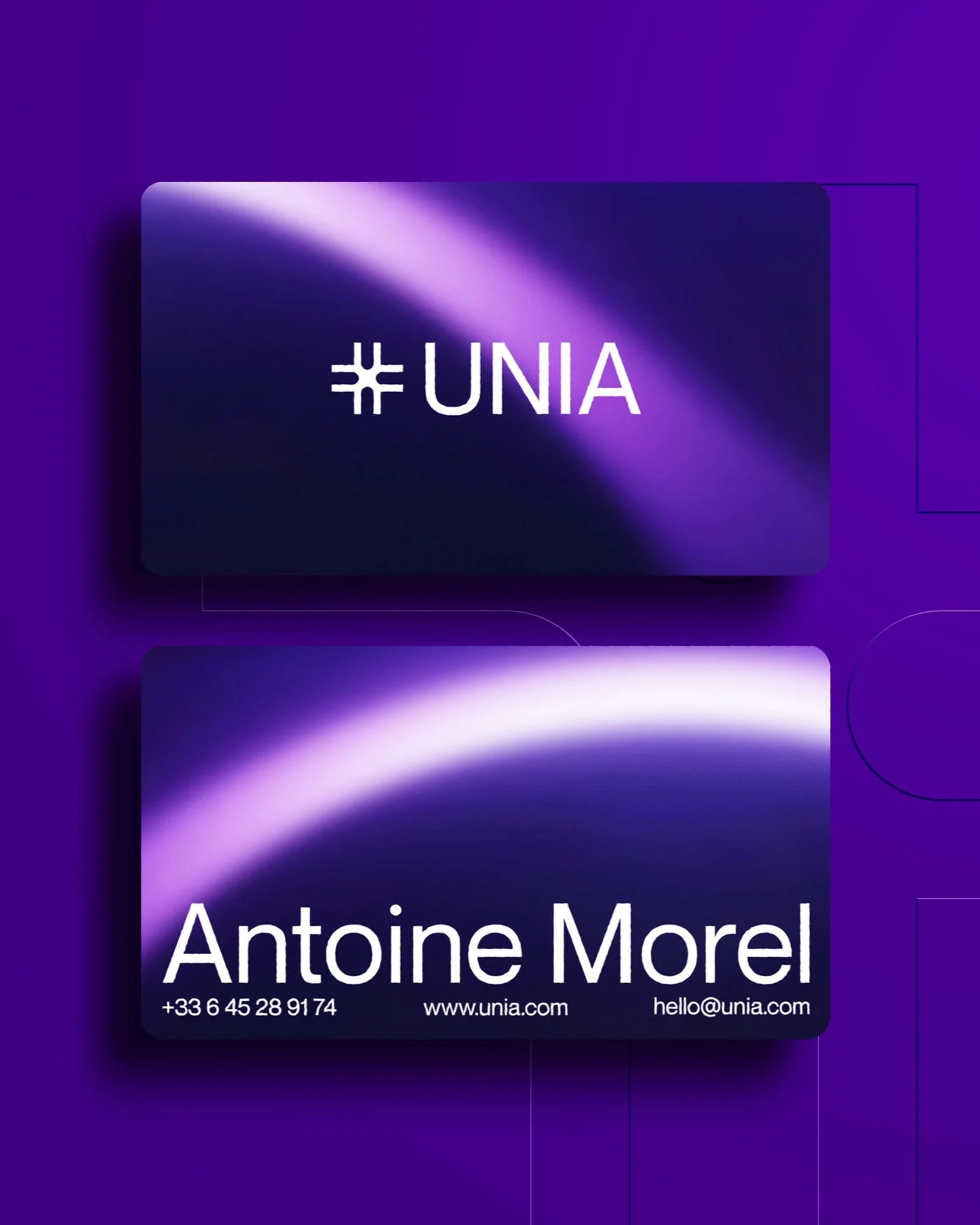 Les cartes de visite Unia