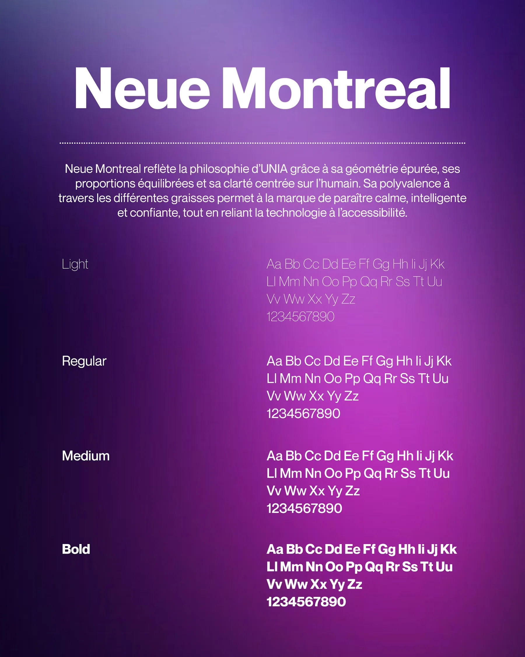 La typographie Neue Montreal