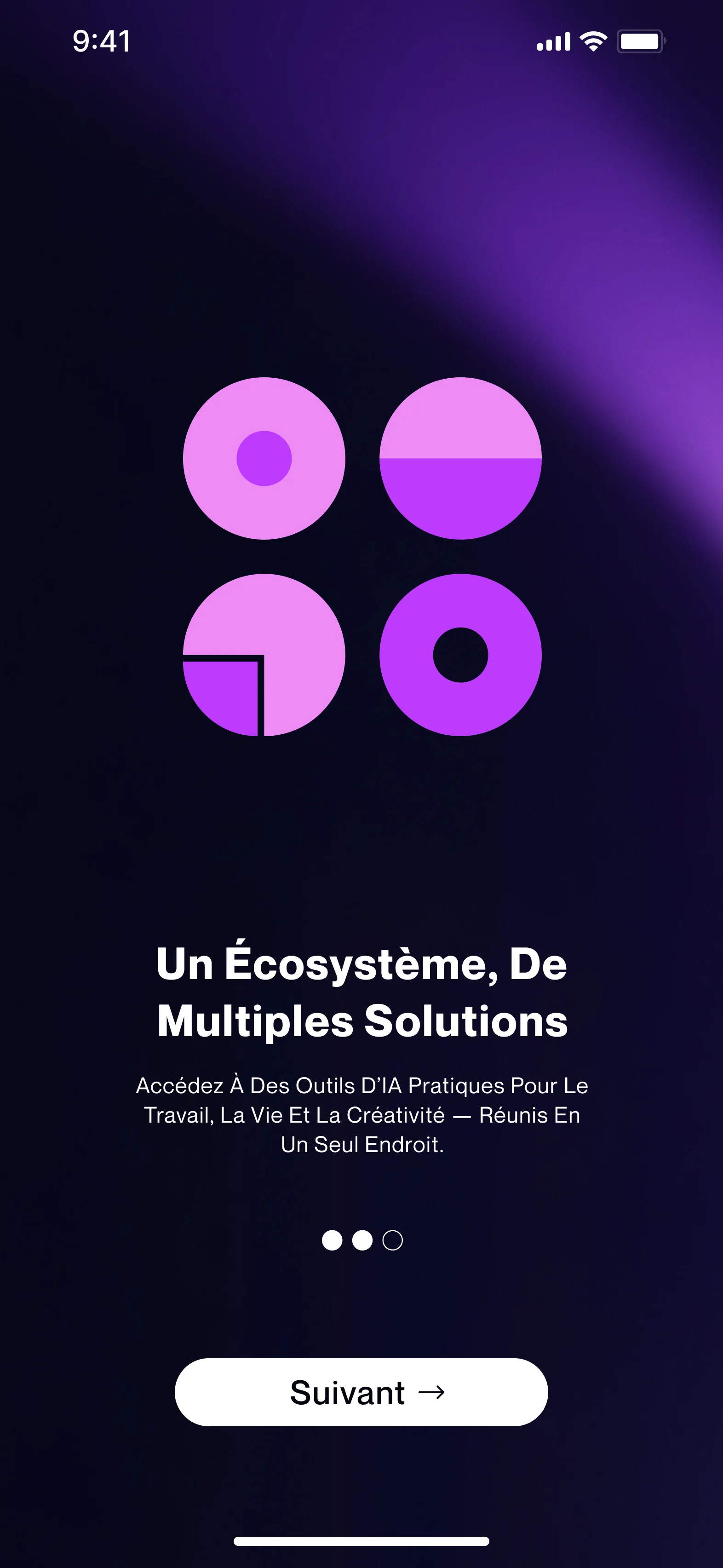 Un autre écran de découverte