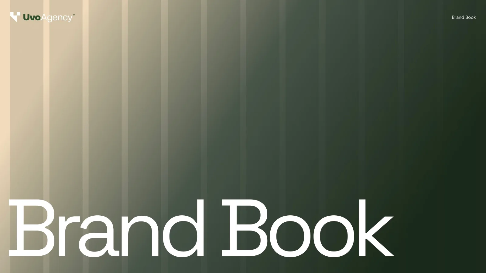 La couverture du brand book Uvo Agency