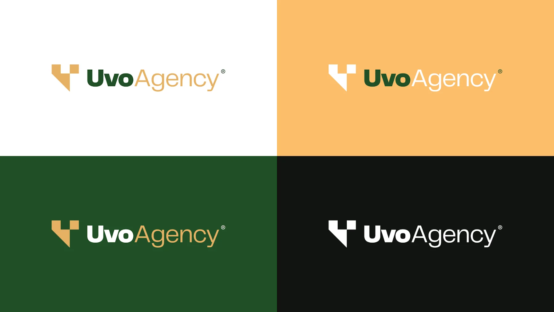 Les quatre déclinaisons de couleur du logo