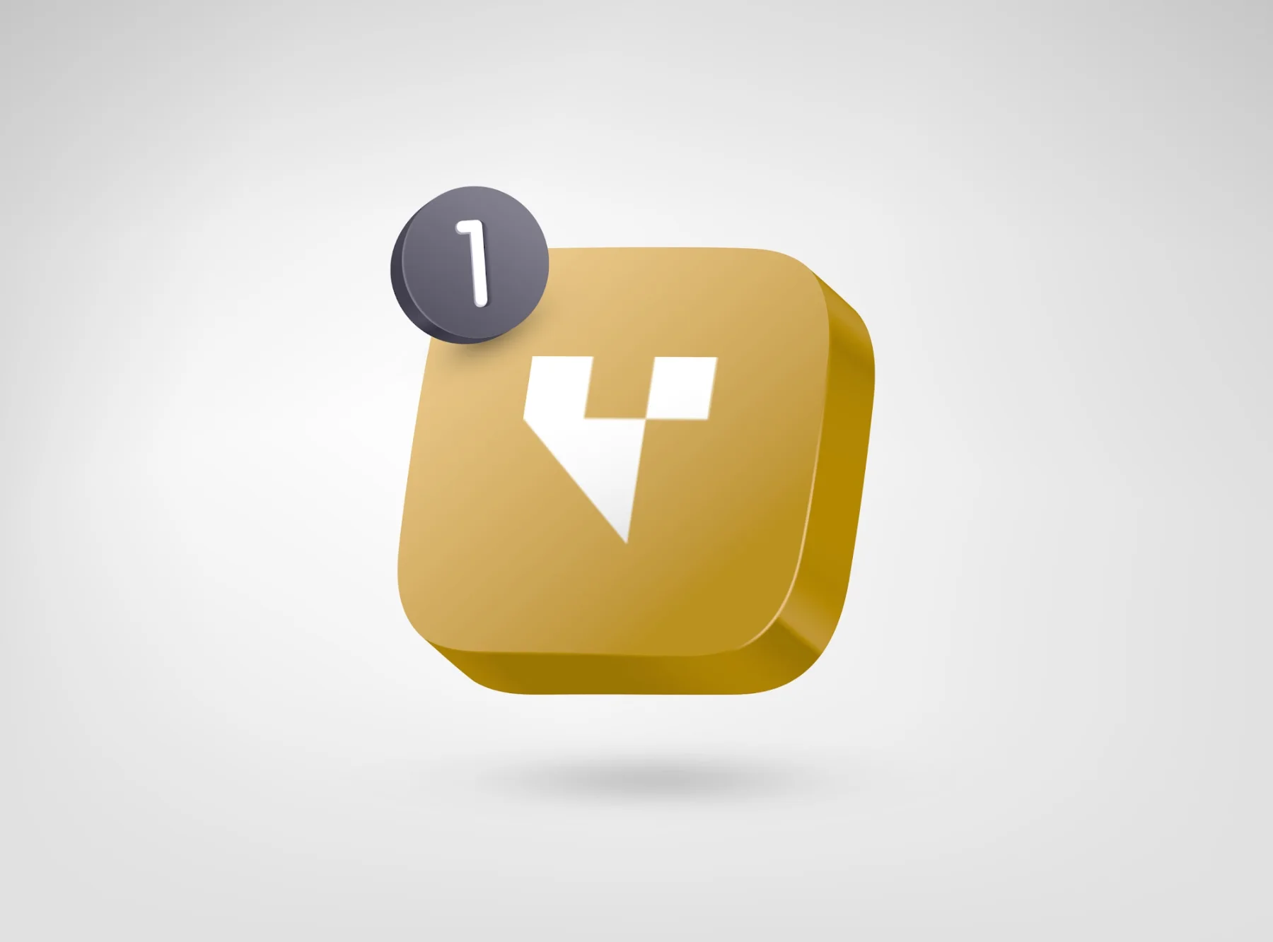 Le symbole sur une touche de clavier dorée