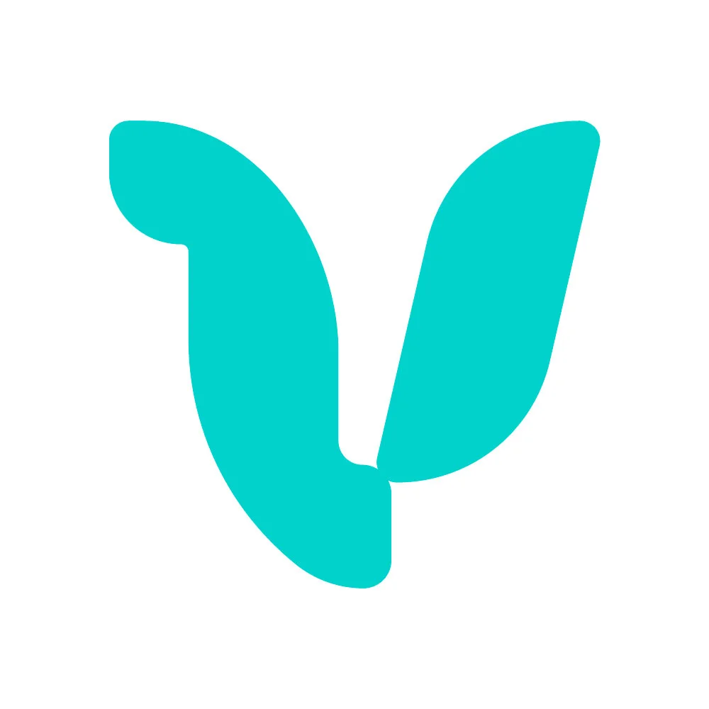 Le symbole Vertigo en turquoise