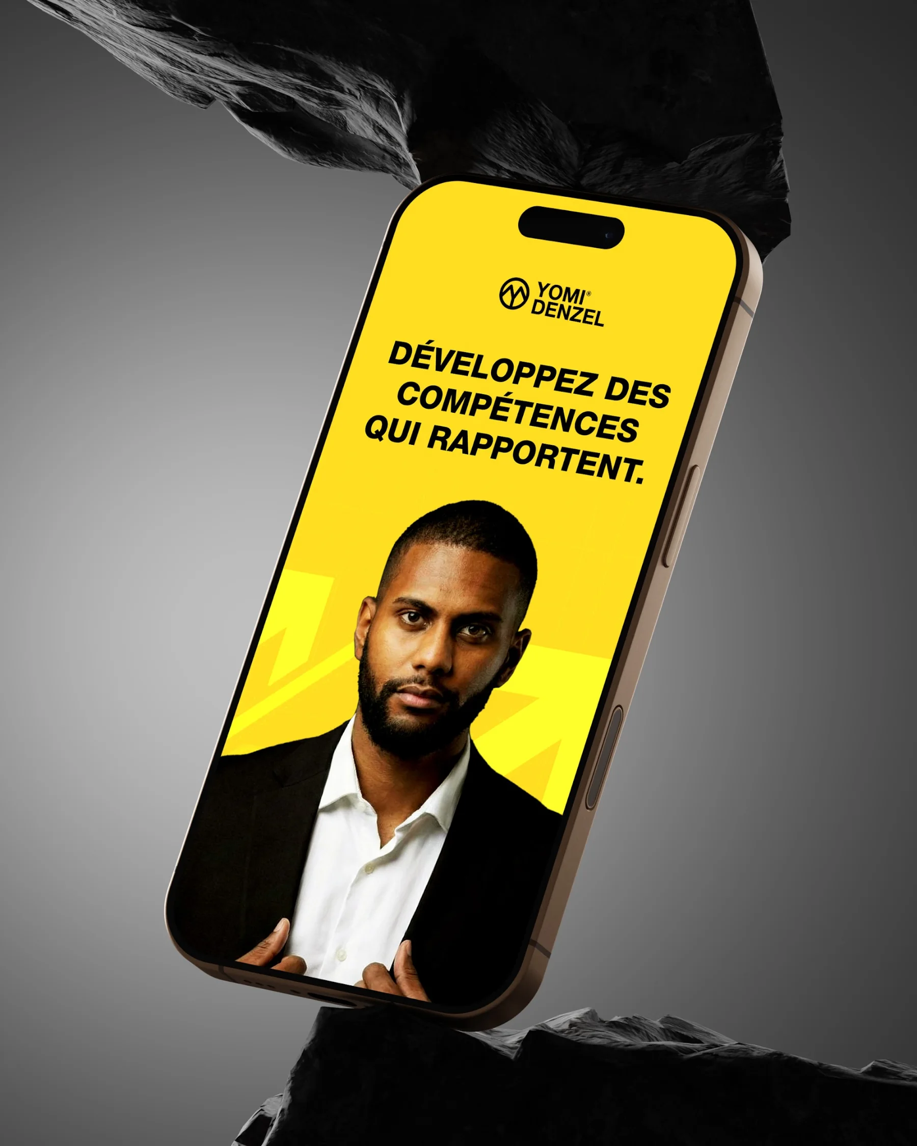 Un flyer sur un téléphone