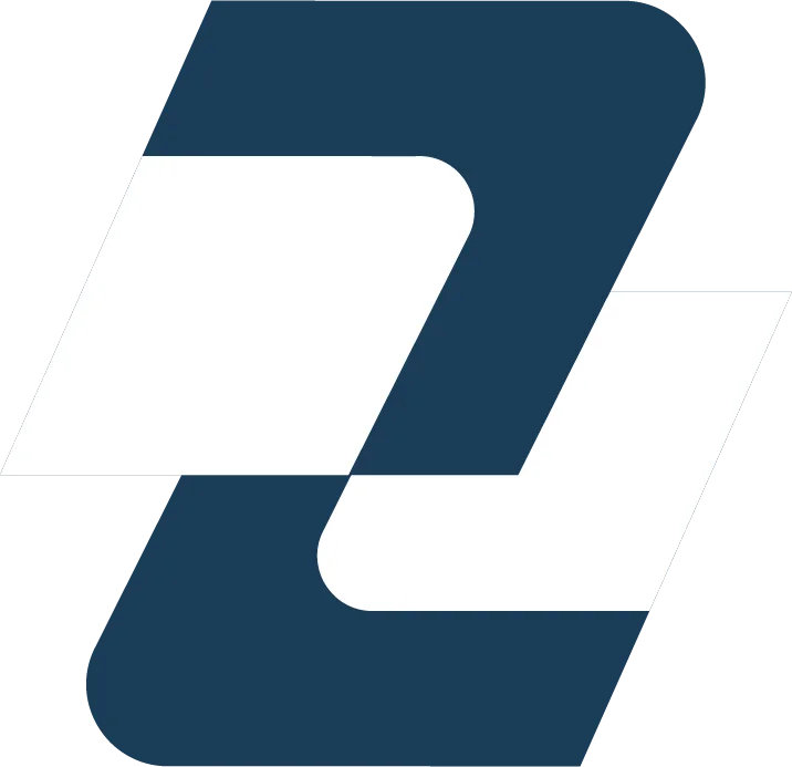 Le symbole Zeyaa en bleu et blanc