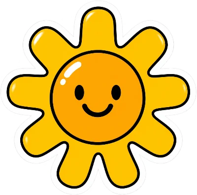 Autocollant : un soleil