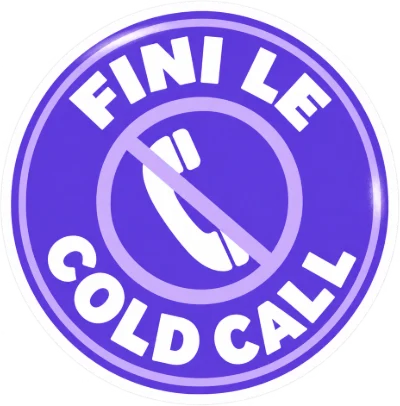 Autocollant « Fini le cold call »